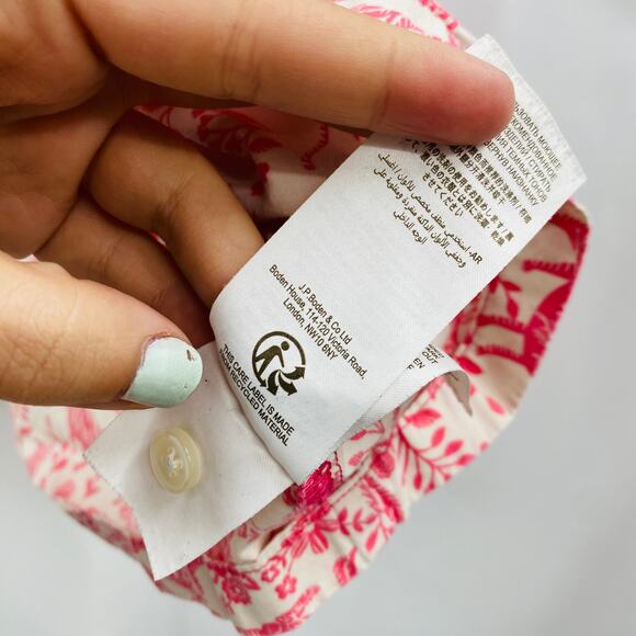 Boden pink animals cotton pajama top - Picture 6 of 7